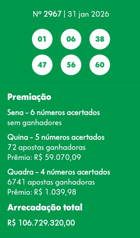 mega-sena segredos concurso 2967