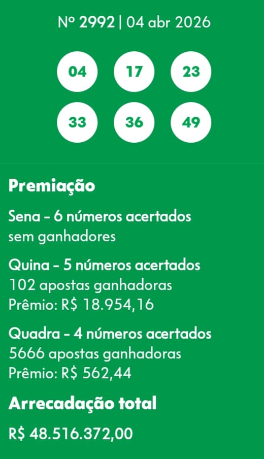 mega-sena segredos concurso 2992