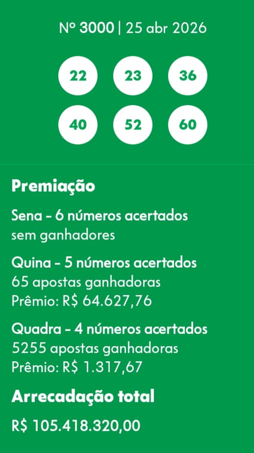 mega-sena segredos concurso 3000