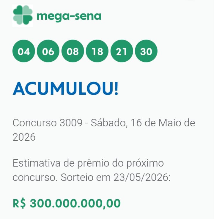 mega-sena segredos concurso 3009
